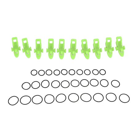 Fiskespø Krogholder Fiskebetesholder med 3 størrelser elastiske gummiring til udendørs fiskeri Grøn