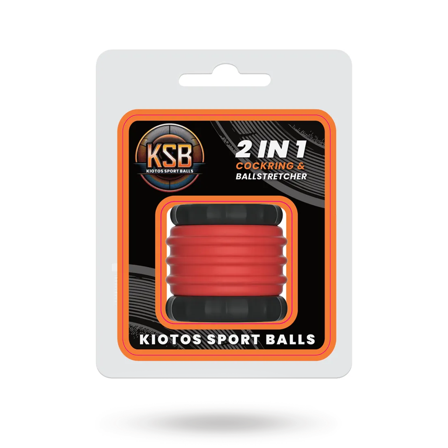 KSB 2in1 Silicone Cockring & Stretcher Red - Sexleker Vuxen: Fleshlight, penisring, hylser & pumper
