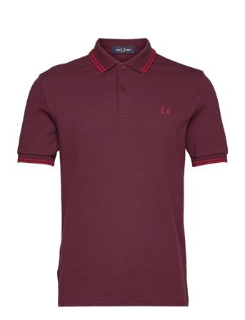 Twin Tipped Fp Shirt Polos Short-sleeved Punainen Fred Perry