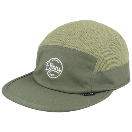 Djinns - Groen 5panel Cap - Soft Fc Summer Knit Olive 5-Panel @ Hatstore