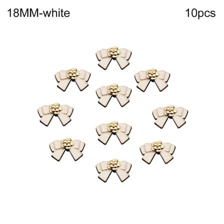 Klærknapper Sløyfeknapper HVIT 18MM10STK 10STK white 18MM10pcs-10pcs