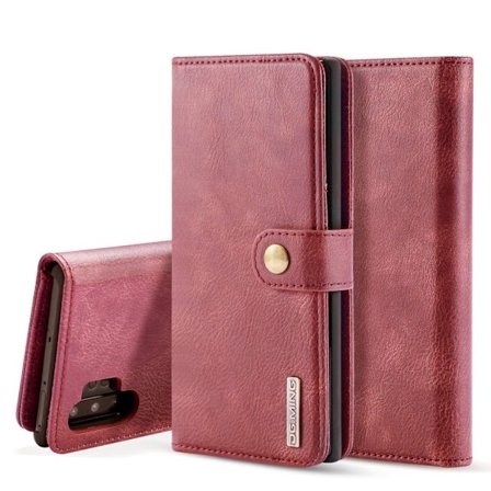 DG.MING Samsung Galaxy Note 10 Pro 2-in-1 Wallet fodral - Röd