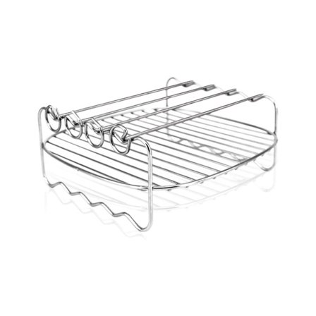 Airfryer firkantet grill airfryer grilltilbehør multifunktionelt stativ passer til de fleste 7 tommer, 4 ben