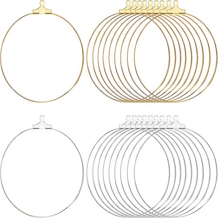 100 STK Øredobber ringer smykker å lage runde perlebøyler