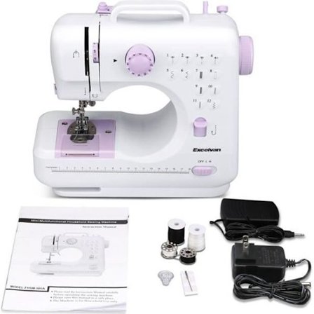Excelvan Elektronisk symaskin - Nybegynner - 12 sting - Bærbar - To justerbare hastigheter