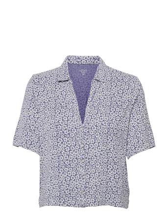 Truesleep Button-Front Top In Modal Blue GAP