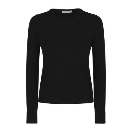 Fedeli Round-neck Strik Sort, Dame Striktrøjer