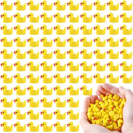 120 stk. Mini Ænder, Resin Små Ænder Lille Plastik Ænder Små Ænder Bulk til Akvarium Dukkehus Eventyrhave Landskabsdekoration