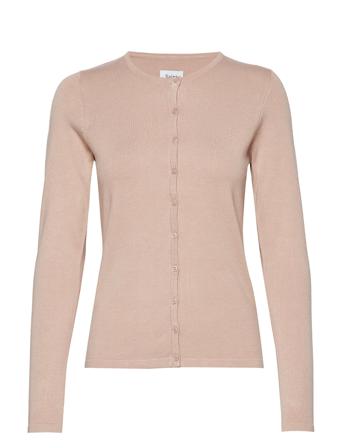 A8661, Milasz R-Neck Cardigan Strikkegenser Cardigan Rosa Saint Tropez