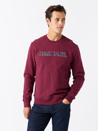 MATCH - Jules collegegenser - Jean Paul - Str. XL - Herre - Gensere & Cardigans - Rød - 100% bomull - økologisk