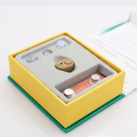 Mini återuppladdningsbar hörapparat Digital BTE hörapparater Justerbar tonljudförstärkare Bärbar döv äldre Digital hörapparat(Rose Red)