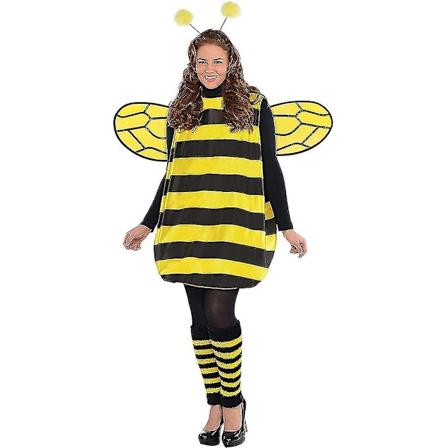 Dame Darling Humlebi Kostume Voksne Insekt Fancy Dress Outfit Halloween Kostume Kit Cosplay Party Favors Yellow XL