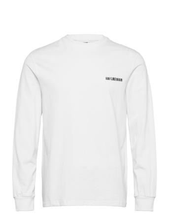 Casual Tee Long Sleeve T-shirts Long-sleeved Valkoinen HAN Kjøbenhavn