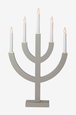 Jotex - Lysestake Anno 59 cm Grå - Kjøp Adventsstaker hos Jotex