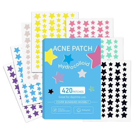 420 st/120 st/108 st Tecknade Färgglada Akneplåster Portabla Söta PE Akne Täckande Finnplåster