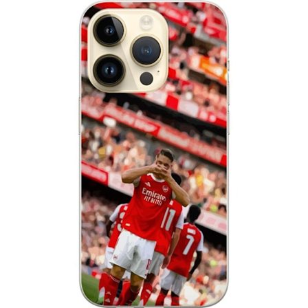 Yhteensopiva Puhelinkuori Apple iPhone 15 Pro Arsenal jalkapallo – Martin Ødegaard maalijuhla punaisessa pelipaidassa