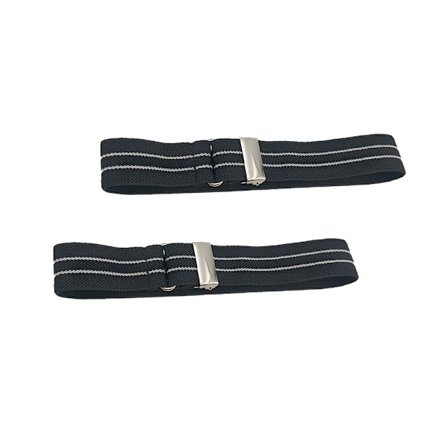 Elastiske skjorteærmeholdere - Justerbare armbånd til mænd og kvinder Black