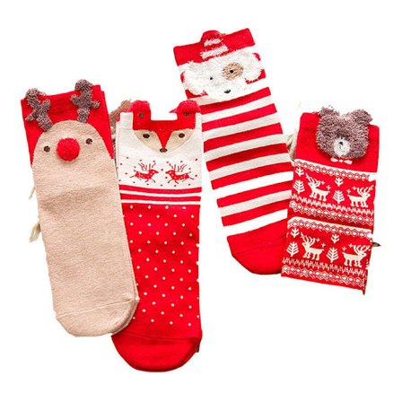 4 par 2024 julstrumpor juldekorationer familj god jul dekorationer gott nytt år presenter 2024