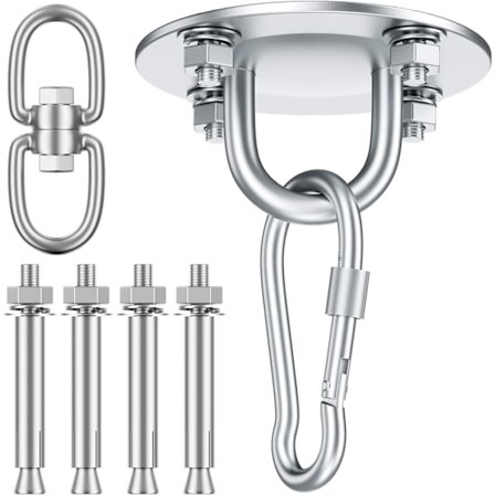 Hængekrog til loft 360° drejelig krog, rustfrit stål udendørs