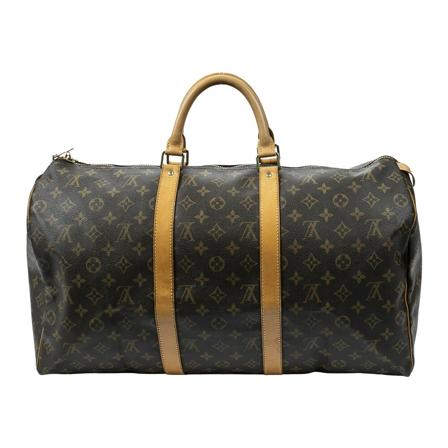 Louis Vuitton Vintage, Keepall 50 Bruin, Dames, Maat:ONE Size,brass