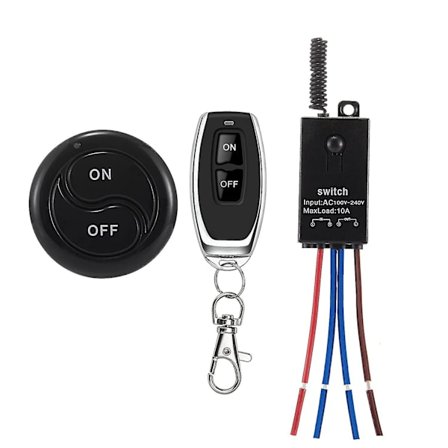 Trådløs bryter 220v, 230v/240v/10a Relé Mini Fjernbryter Kompatibel Belysning, 100m Lang Rekkevidde Kompatibel Ho