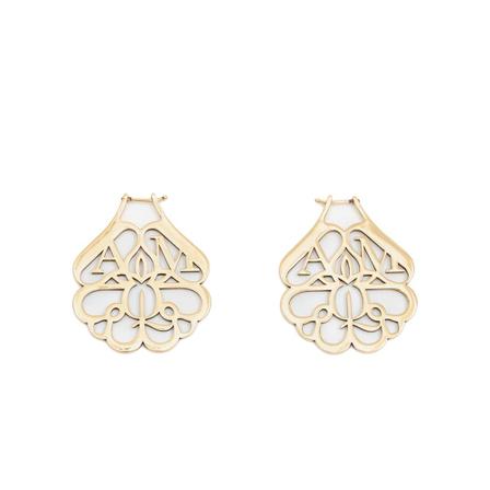Alexander McQueen Earrings Gul, Dame Øreringe, Størrelse: ONE Size