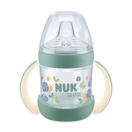 NUK For Nature Learner Bottle Silicone Drikkekopp, 6 mnd +, grønn, 150 ml