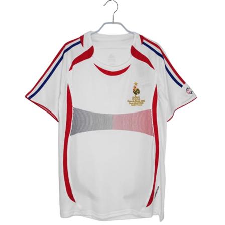 2006 Frankrike Tilpasset Treningsdrakt Bortebane Jersey Korthjertet Trøye T-skjorte Ronaldo NO.7 XL