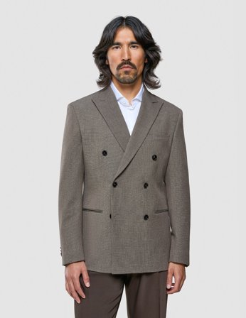 Shaping New Tomorrow - Double Breasted Essential Blazer - Almond - Herr - Storlek XXXL