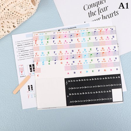 61 tangenter Avtagbart piano för KEY Labels Piano Keyboard Stickers A1