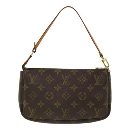 Louis Vuitton Vintage, Pre-owned Pochette Accessoires Monogram Bag Bruin, Dames, Maat:ONE Size,leather