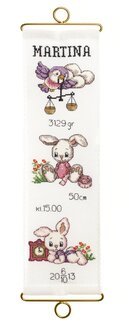 Broderikit Födelsevepa Flicka