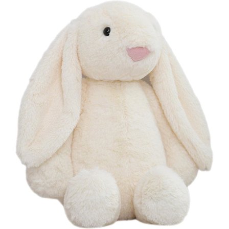Mjuk Plysch Kaninleksak, Bedårande Gosig Present för Barn, Flickor, Pojkar (Bonnie Kanin 40 cm) Vit[JR] vit-FX-