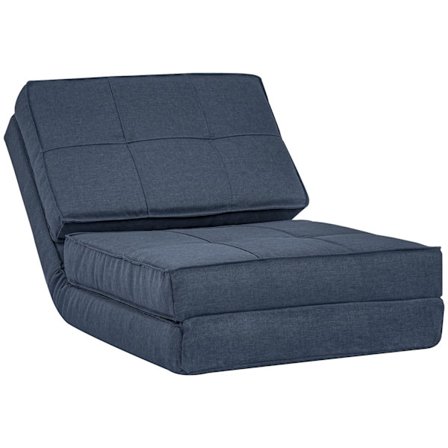 Gulvsofa, Sammenfoldelig Sovesofa, Gulvstol, 5-Trins Justerbar Klapstol, Sovesofa, Sovesofa, Enkelt Sofa, Mørkeblå, 61 X 73 X 58 Cm