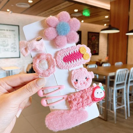 Syksyn ja talven pehmeä lasten hiusklipsi vauvan rikki h