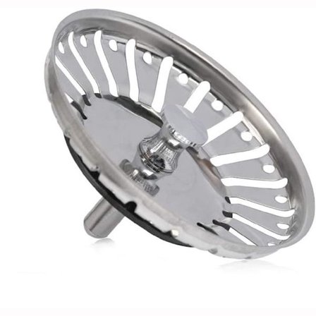 1 stk rustfritt stål + gummi kjøkkenvaskfilter avløp