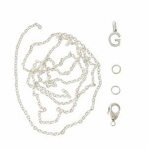 Me & My Box Silver G Pendant Set One Size - Stationery - One size - Silver