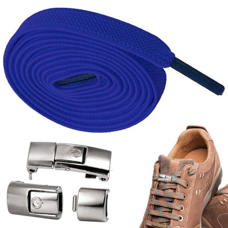 Skosnören utan slips - Stretch Knotless Skosnören för barn, Skosnören för löpning, promenader, vandring, cykling, ett spänne tryck för att öppna och 