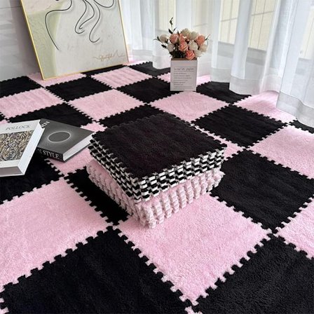 Plyschmatta skarvningsblock sovrum sängkant halkfri golvmatta flytande fönster bekväm bomull varm dyna