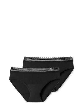 Period Briefs 2-Pack Lace Black - Secret Care Alushousut Brief Tangat Black Schiesser