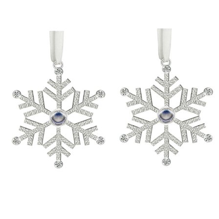 Juletræspynt, gave, snefnug vedhæng, til par/familier