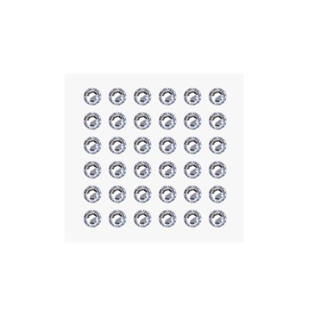 Selvklebende ansiktshår edelstener Rhinestones Krystallklistremerke Body J 8mm/36pcs