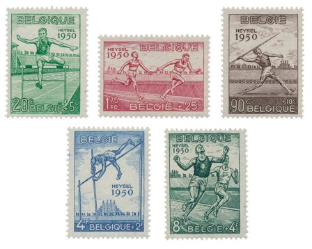 Belgien 1950 - OBP 827/31 - Postfrisk