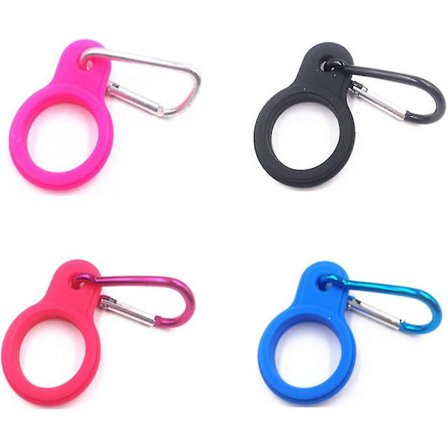 Silikon Vannflaske Spenne, Bærbar Karabiner Utendørs Hengende Spenne Bære Drikk Klipp Henger Holder Henger For Camping Vandring (4stk, Tilfeldig