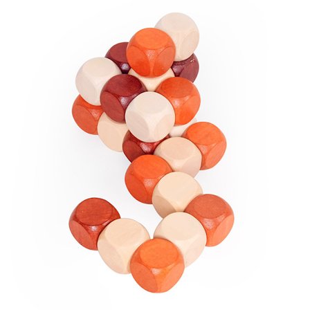 Twisted Cubes Træ IQ Puslespil - Træ Hjernepuslespil - Hjerne