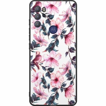 Motorola Moto G60s Svart Skal Blommor