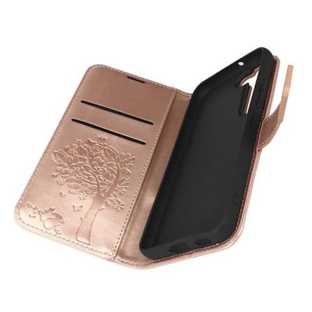 Samsung S22 etui - FORCELL - Mandala Tree - Fuld beskyttelse - Rose Gold