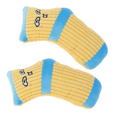 Pet Playtime Bitresistent Plyschhundleksak Med Pipande Ljud 18x7x2cm 2st[D]