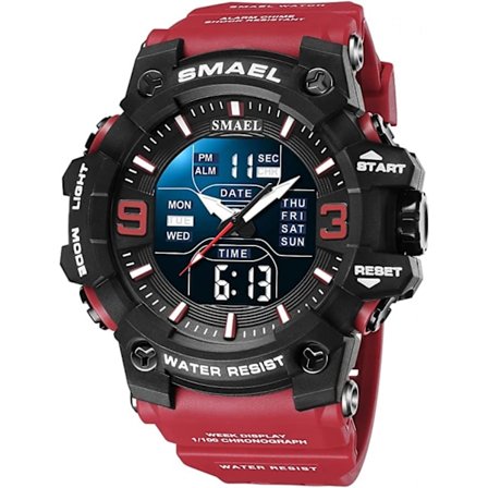 Herreklokke Sports Utendørs Vanntett Militærklokke Dato Multifunksjon Taktisk LED-skjerm Alarm Stoppeklokke for Menn