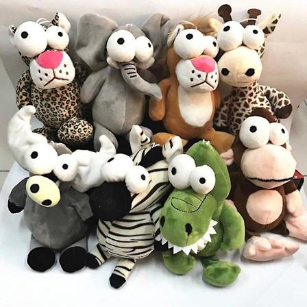 25 cm store øyne Dyr Plysjleker Løve Elefant Ape Giraff Skogsdyr Kosekamerat Rolig Gjør